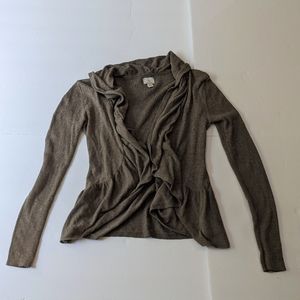 Vintage Converse XS ruffle cardigan in brown